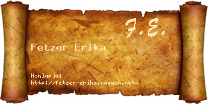 Fetzer Erika névjegykártya
